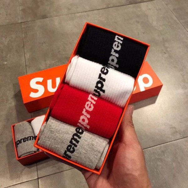 SUP Luxury Brand Socks Outdoor Sport Socks Cotton Couple High street skateboard socks With Original Box