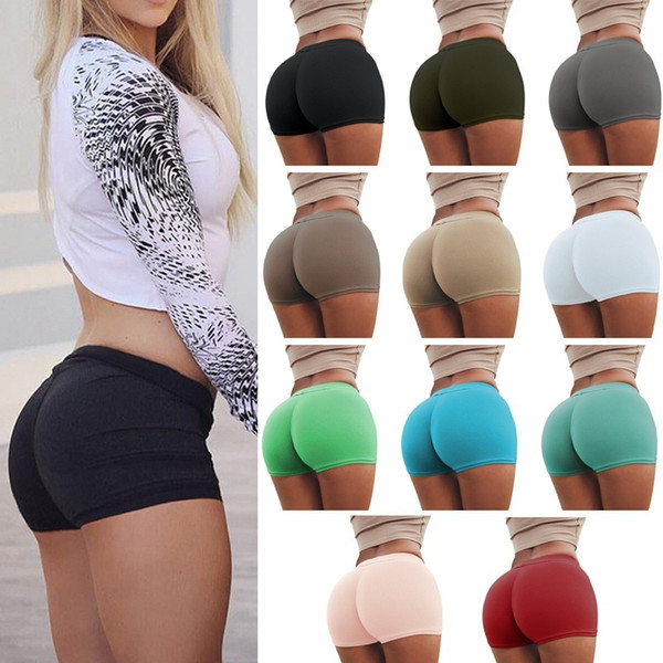 New Activewear Yoga Shorts Fashion Women Summer Shorts Casual Sports Pants Gym Workout Waistband Skinny Shorts