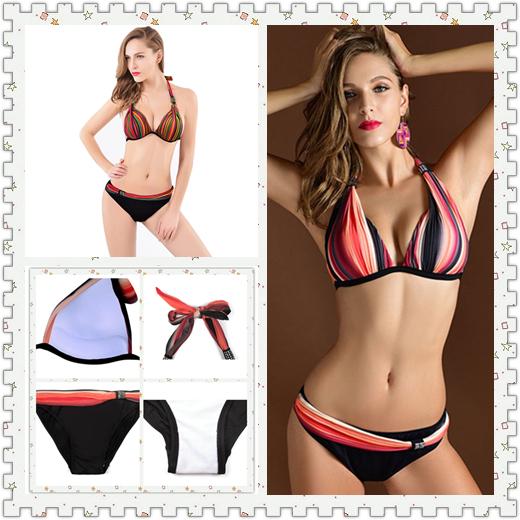 2019 European and American Sexy Bikini Separate Swimming Suit Foreign Trade Folding Large Portly Women Swimming Suit (Free of Postage)