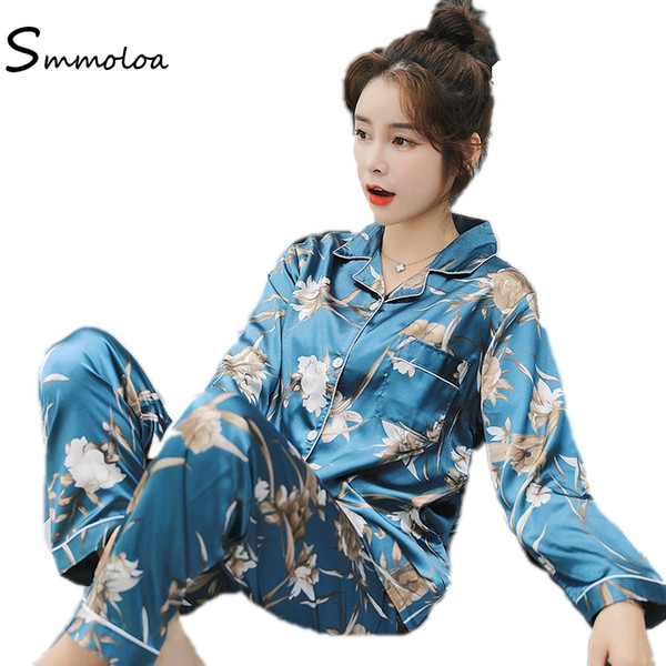 Women Silk Pajamas Cozy Silk Pijama Long Sleeves High Quality pajama