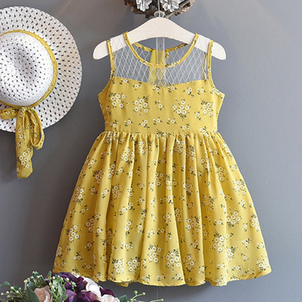 baby girl embroidered dress flower sleeveless kid floral cotton girls dresses summer girl clothes with hat home clothing