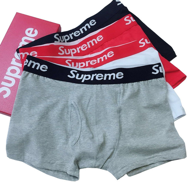 Letter Men's Underwear Free To Take Off Fashion Brand Boxers Trousers Cotton Box Packed High Quality Sport Underpants
