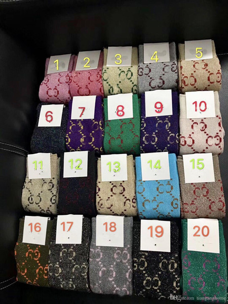 22 Colors Golden Silk Stockings New Fashion Sock With Gift Box Shows Thin Female Leg Socks Multiple Colors Knitted Cotton Socks