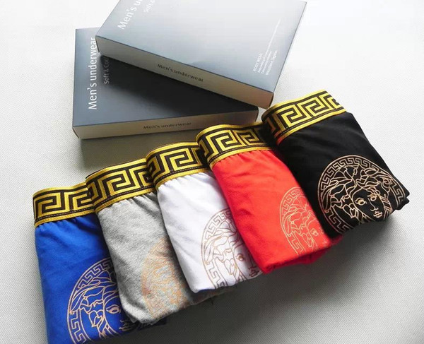 Brand Design Vers Mens Boxers Breathable Cotton New Designer Brand Luxury Underpants Tight Waistband S8