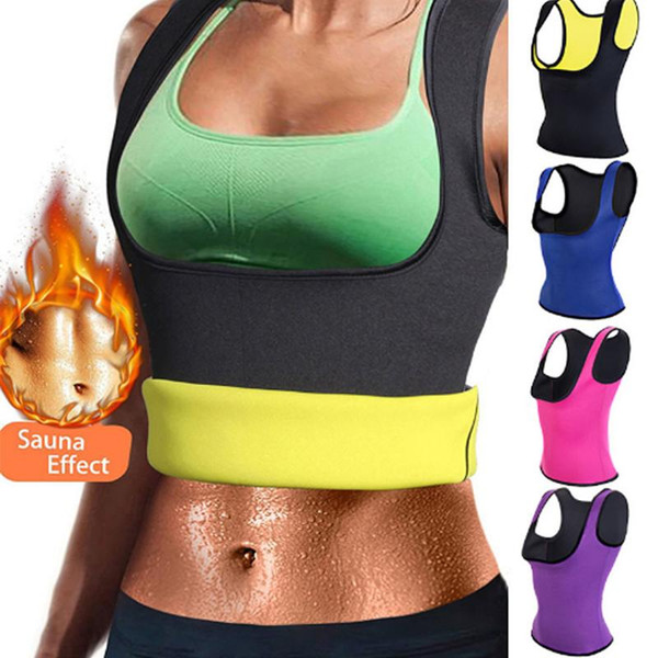 Women Body Shaper Slim Belt Neoprene Hot Sweat Slimming Shirt Waist Trainer Corset Vest Tummy Control Body Shaper for Weight Loss