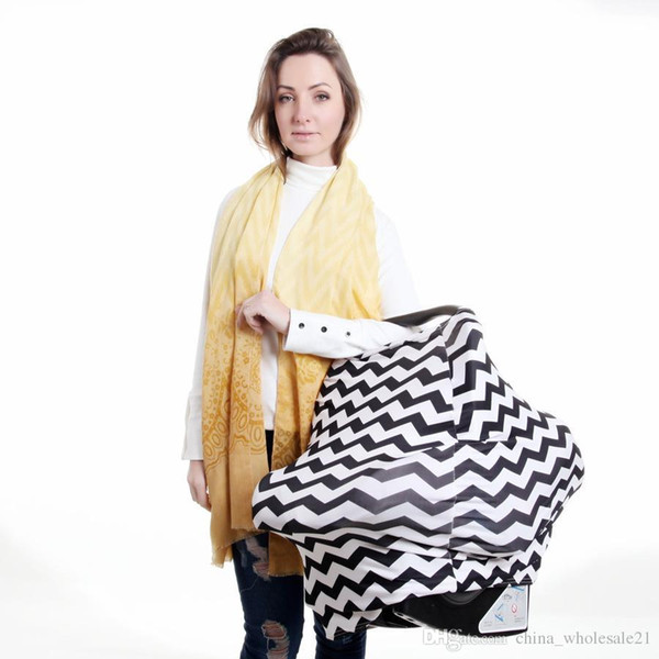 Multifunctional 5 in 1 Baby Breastfeeding Cover Car Seat Cover Canopy Shopping Cart Cover Trendy Scarf Breathable Nursing