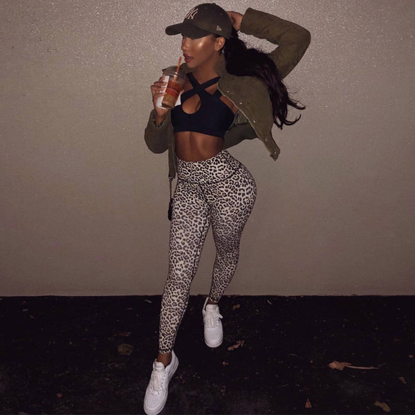 Jogging Trousers Sports Leggings Leopard Print Yoga Pants Style Women Sexy Hip Push Up Pants Fitness Workout Gym Quickily Delivery