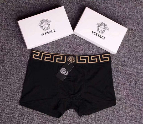 Wholesale Medusa Underwear Designer Men Boxers Tide Brand Pure Cotton Breathable Underpants Men \'S Shorts With Gift Box