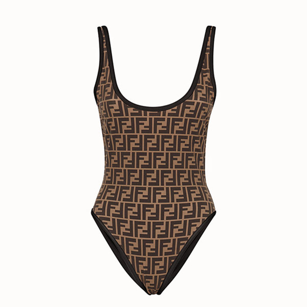 Sexy Backless One Piece Bikini Swimsuit for Lady Fashion Brand Summer Beach Bathing Suit Fashion FF Letter Printed Women Bikini Swimwear