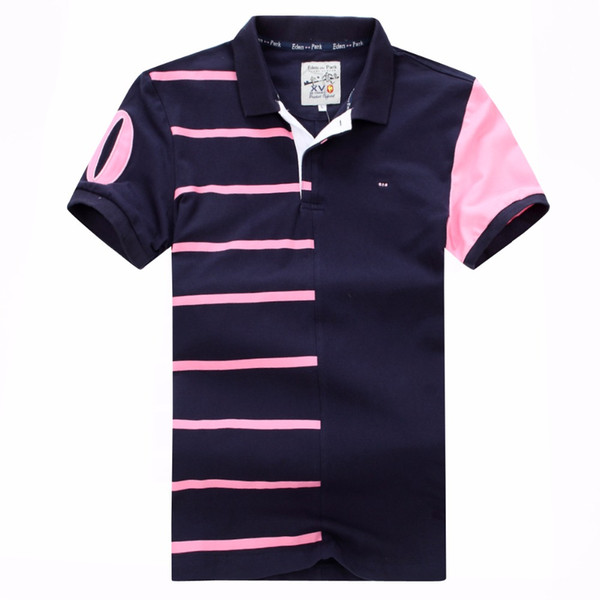 hot Selling 2019 summer Eden park Short Polos For Men home classic striped clothing french Design embroidery shorts plus size xxx