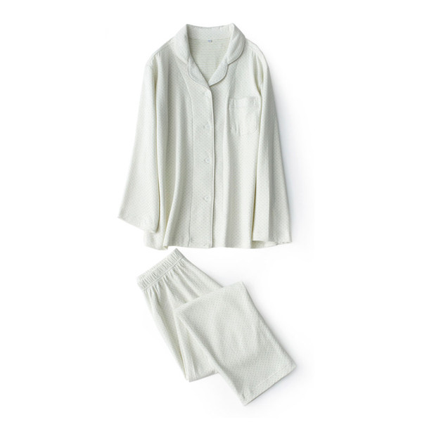 Cute Double-knit Natural Cotton Women Pajama Sets Autumn Long Sleeve Couple Pyjama Suit Femme Sleepwear Men Pijama Mujer