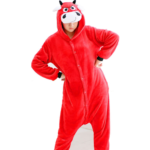 2019New Kigurumi Unicorn Pajamas Sets Winter Unicorn Flannel Hooded Animal Onesies Cosplay Custome Sleepwear Nightie Pyjamas Set