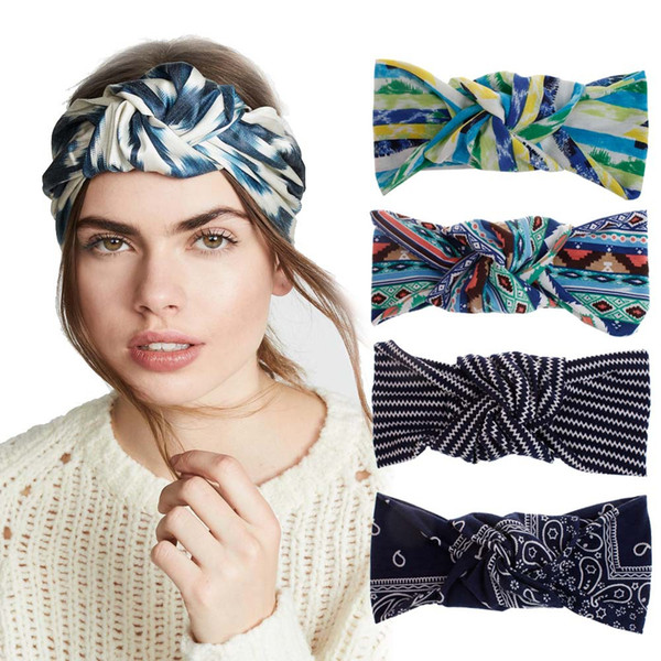 Fashion Cotton Headbands For Womens Print Bohemian Cross-Border Sport Headband Turbans Hair Accessories
