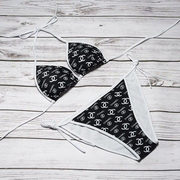 Fashion Classic Style Brand Bikini Sexy Two Pieces Women Bathing Suit Designer Brand Letter Printed Lady Bikini Swimsuit