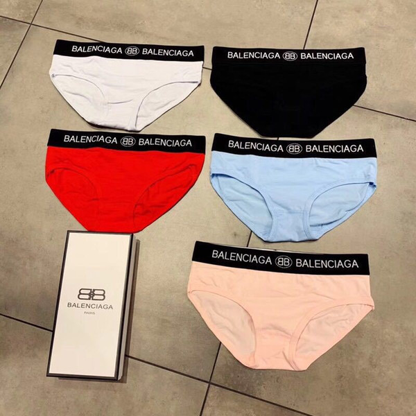 Paris Women Bikini Underwears Newest Fashion Brand Underpants Candy Color Women Sexy Thongs Cotton Breathable Underwear
