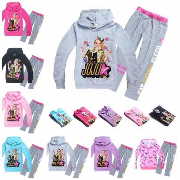 7styles JOJO Siwa Clothing Sets kids Children tracksuits Girls Hoodies Sweatshirt Pants baby Sport Suits 2pc/set home clothing GGA1190