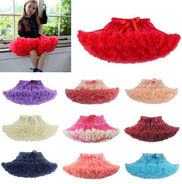 Child Girl Tutu Fluffy Party Skirt Princess Kid Ballet Pettiskirt Dancewear 27 design Ballet Dancewear Tutu Skirt Dress KKA5768