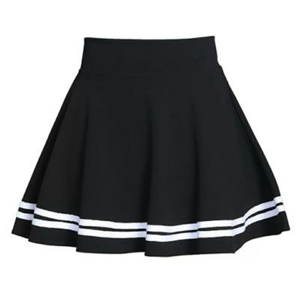 Fashion Summer Style Women Skirt Solid Color Sexy High Waist Pleated Skirt black Korean Version Mini A-line Saia