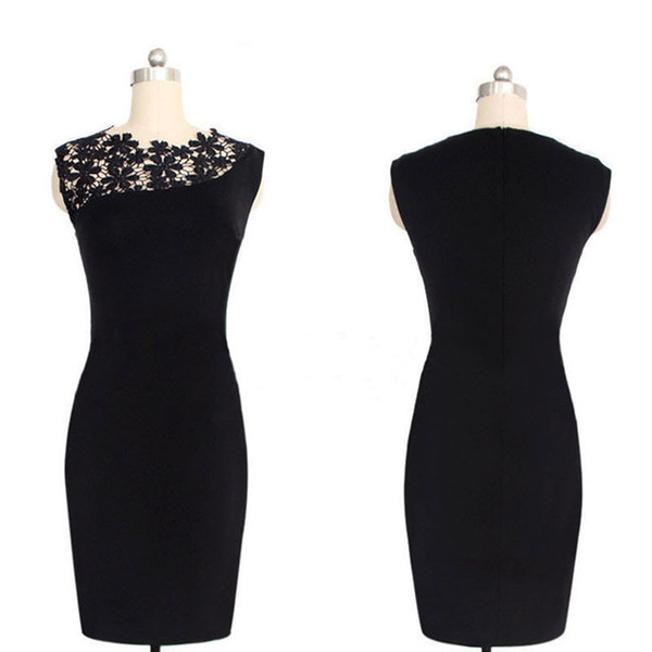 2018 spring new summer wind, exquisite fashion sexy lace dress, hollowed embroidered round necktie dress.