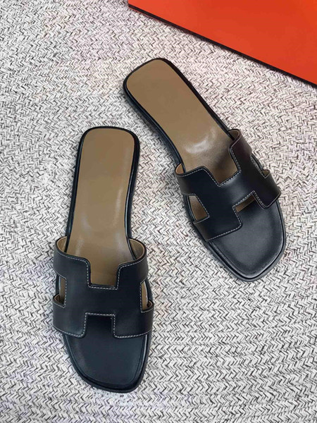 women's sandals leather flat comfortable apartment fashion casual ladies sandals and slippers 35-40 size with height 4cmF055AFg