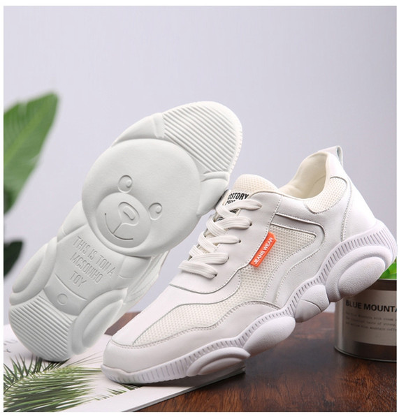 2019 New Teddy Bear Sole sports Women Mens Designer shoes Fashion Sneakers Casual Comfortable running Shoes Footwear White