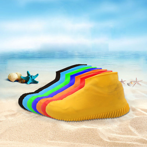 Silicone Anti-Skid Waterproof Raincoat Rain Shoes Boots Cover Water Playing Shoes Overshoes Anti-slip for Beach Raining