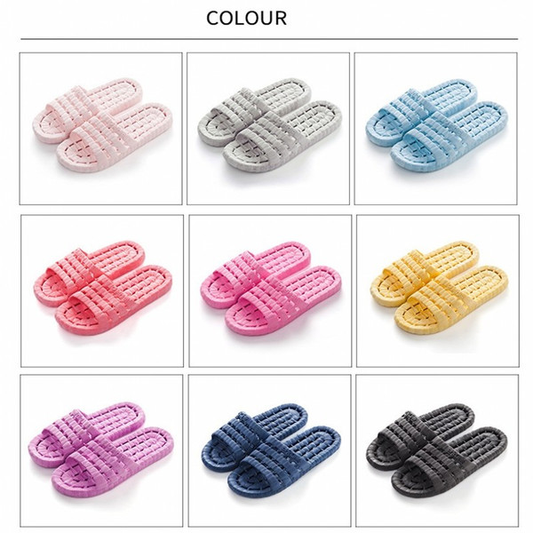 Summer Casual Sandals Indoor Flats Non - slip Massage Slippers men and women home slippers Adult hollow indoor Shoes