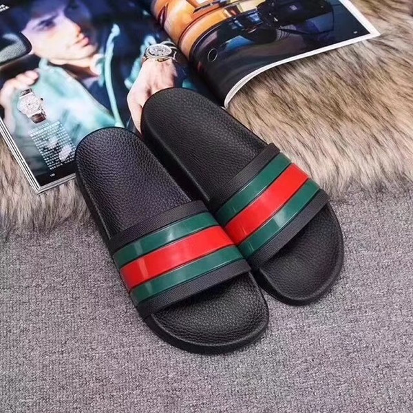 Men Women Sandals Shoes Blooms Tiger Bees Snake Slide Summer Fashion Flat Thick Sandals Slipper Flip Flop GGSlippers