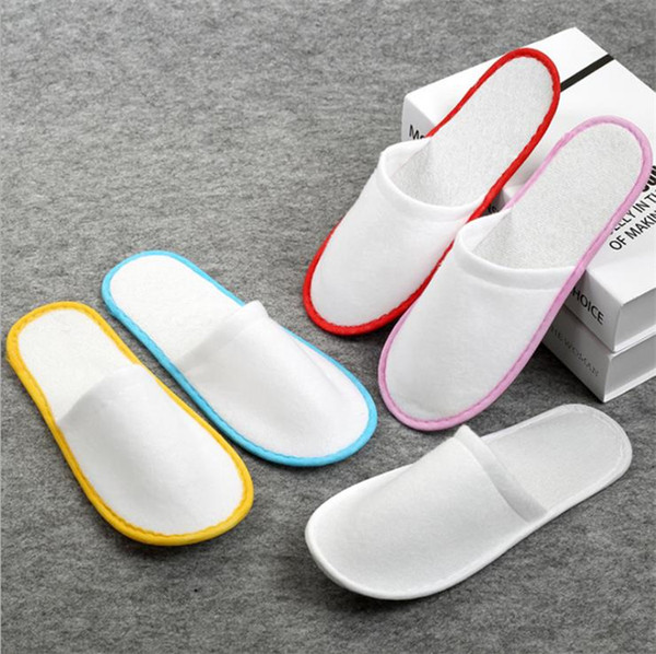 HOt Mix Color Disposable Indoor EVA Slippers Towelling Hotel Toilet Supplies Disposable Slippers Terry Spa Guest Shoes home shoes IB335