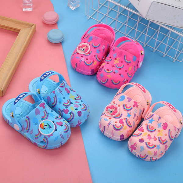 Wholesale Children Pony Horse Pvc Sandals Student Unicorn Cartoon Breathable Home Beach Slippers Kids Baby Girls Boys Summer Casual Shoes