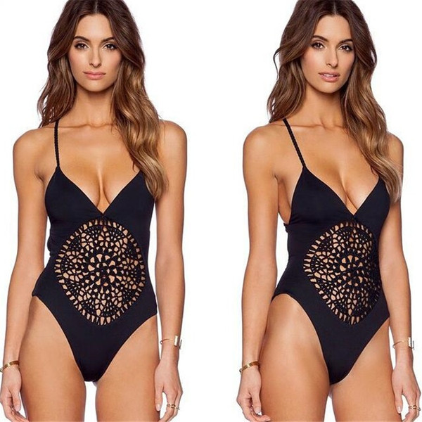 Hot fashion swimwear sexy Siamese women's bikini swimsuit sexy swimsuit weaving hollow swimsuit beach swimsuits T8B004