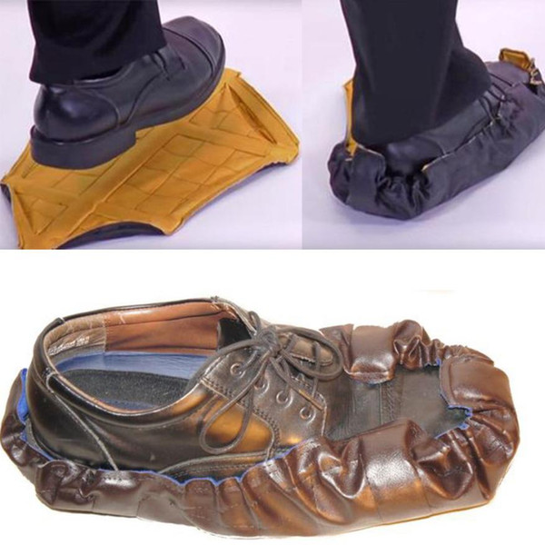 Free shipping 1 pair Reusable Automatic overshoes shoe covers sock AUTO-Package Fast shoe covers Repeated Waterproof Slipcover