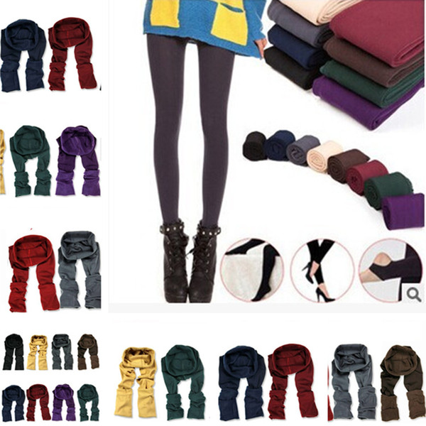 Womens Girls Warm Knitted Cable Leggings Solid Stretchy Fitness Over Heels Pantynose Spring Autumn Pants home clothing 120pcs T1I1107