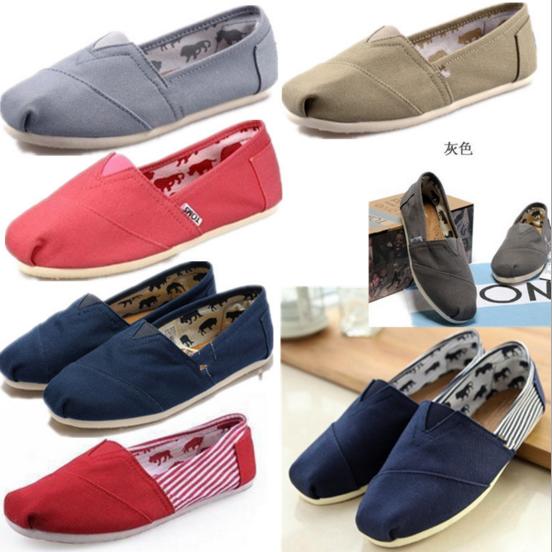 Casual Shoes Women/Men Classics Loafers Canvas Slip-On Flats shoes Lazy shoes size W5-10 M11-15 free shipping