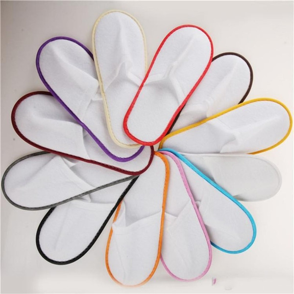 HOt Mix Color Disposable Indoor EVA Slippers Towelling Hotel Toilet Supplies Disposable Slippers Terry Spa Guest Shoes home shoes