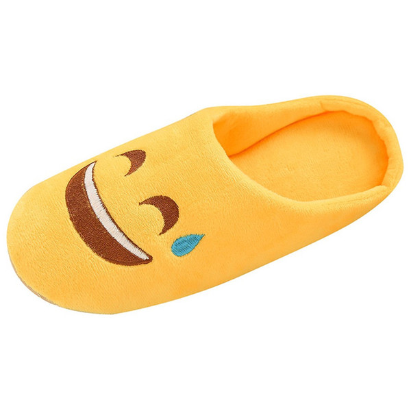 New Unisex Winter Home Floor Soft Men Warm Emoji Slipper Indoors Anti-slip Floor Bedroom Shoes