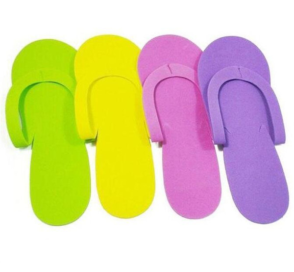 EVA Foam Salon Spa Slipper Disposable Pedicure Thong Slippers Hotel Travel Home Guest Beauty Slipper Closed Toe Shoe Free Shipping