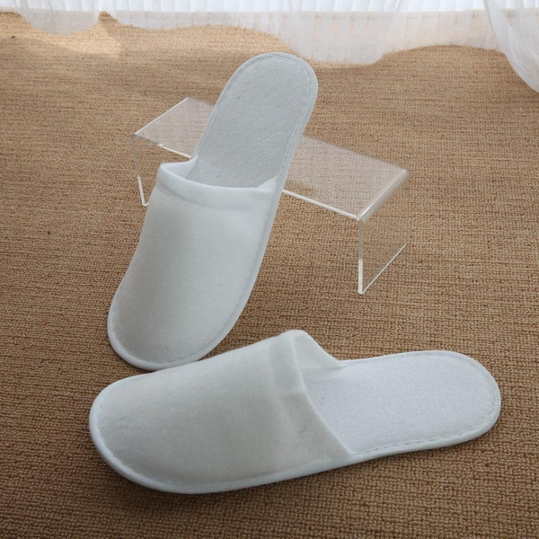 1000Pairs Hotel Travel Spa Disposable Indoor Non-woven Slippers One Time Slippers home white sandals babouche travel shoes