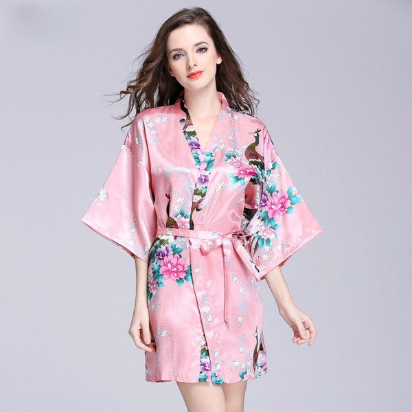 Sleeping gown bathrobe bride's morning gown bridesmaid's dress Female Sleepwear Home Nightgown Bathrobe suit Women's pajamas