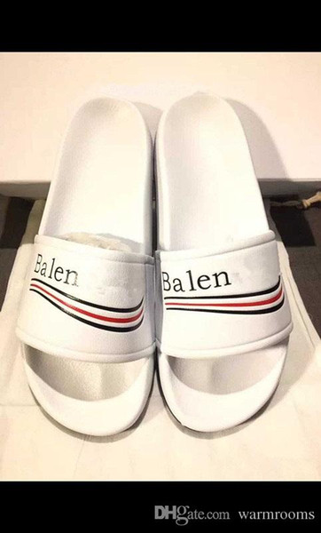 Brand Design Women Men Home Shoes Men Slippers Summer Flat Summer Men Shoes Breathable Beach Slippers Black White Flip Flops Women Sliders