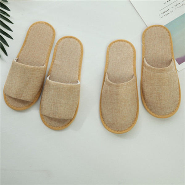 Hotel Travel Spa Disposable shoe Indoor Cotton Linen Slippers home One-time slippers Travel Home shoes High quality