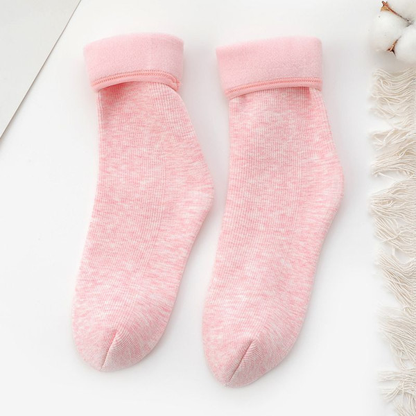 Women thickened and thickened by vertical stripes, snow socks, ladies floor socks, and warm winter socks