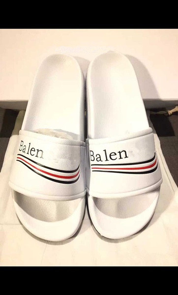 Brand Design Women Men Home Shoes Men Slippers Summer Flat Summer Men Shoes Breathable Beach Slippers Black White Flip Flops Women Sliders