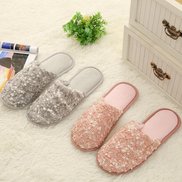 2018 New Autumn and winter cotton slippers ladies indoor home household non-slip soft platform warm slippers free shipping