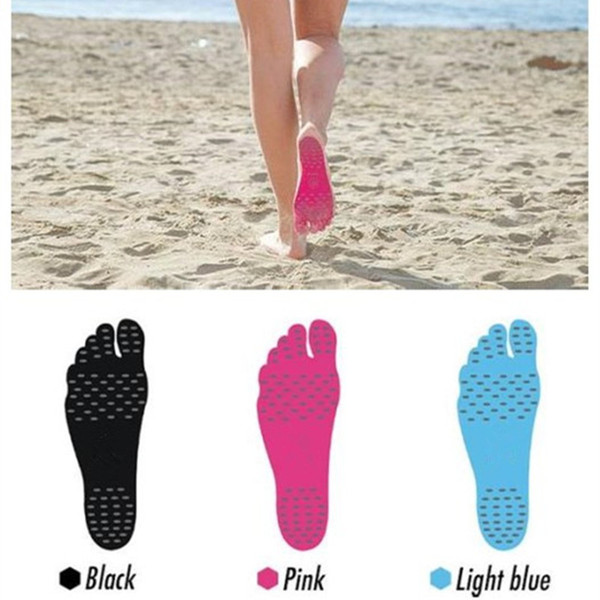 Nakefit Adhesive Shoes Waterproof Foot Pads Stick On Soles Flexible Feet Protection Sticker Soles Shoes For Beach Pool