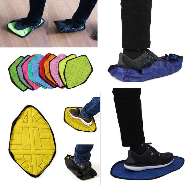 Handsfree Automatic Step Sock Shoes Cover Reusable Shoes Covers Carpet Protector