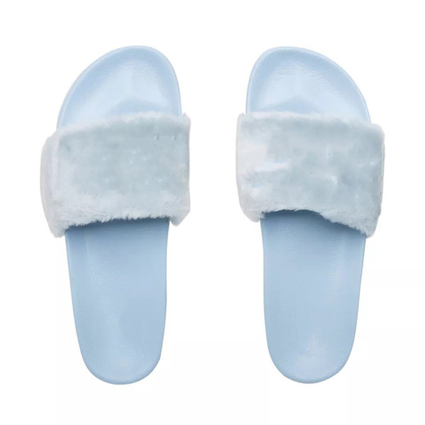 2018 new Shoes Women Slippers Indoor Sandals Girls Fashion Scuffs comfortable fur Slides Without Box