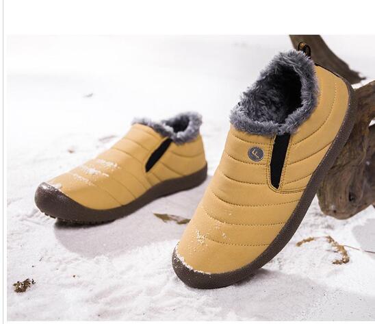 Men Women Winter Shoes Solid Color Snow Boots Plush Inside Antiskid Bottom Keep Warm Waterproof Ski Boots Free Shipping