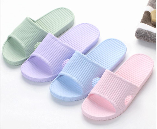 Wholesale spot home slippers female household indoor summer thick bottom cute couple bath drag skid resistant home cool drag