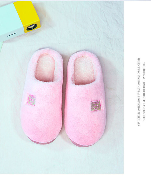 Russian Full-coloured Furry Cotton Slippers Wholesale Home Thickening Home Warming Couple Home Shoes 8067 in Winter